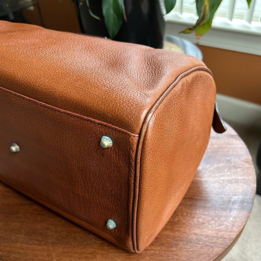 BURBERRY Leather Boston Bag British Tan - Picture 14 of 16